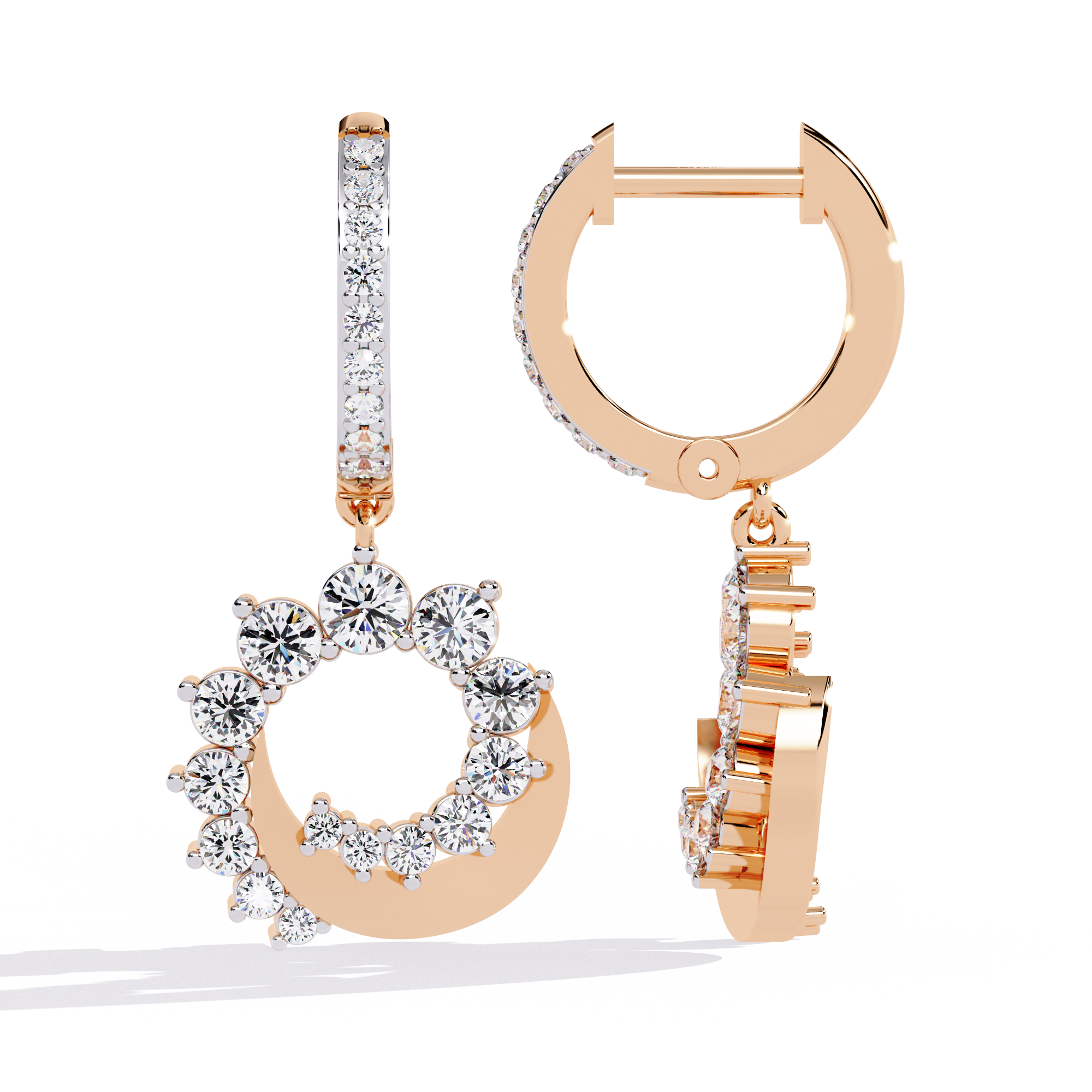 1ct Natural Diamond Earrings - Solitairekart